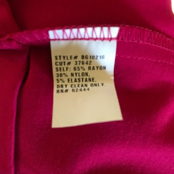 Artelier Nicole Miller Long Sleeve Ruched Shift Women's Dress Pink Size P - Picture 5 of 6